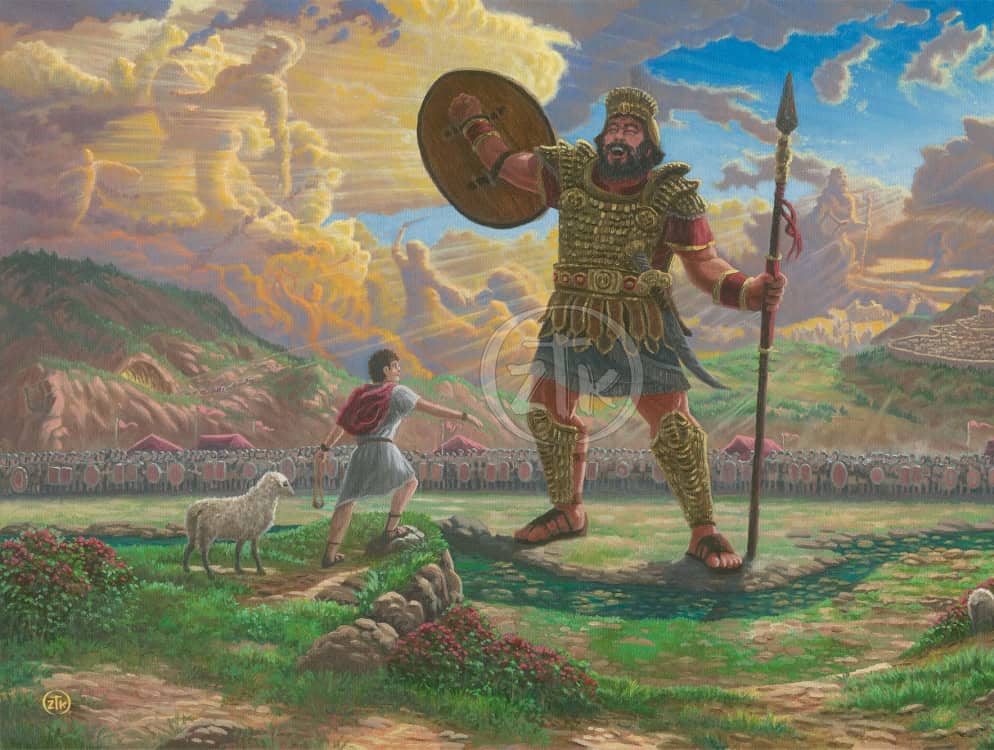 David And Goliath 1 David Goliath Painting