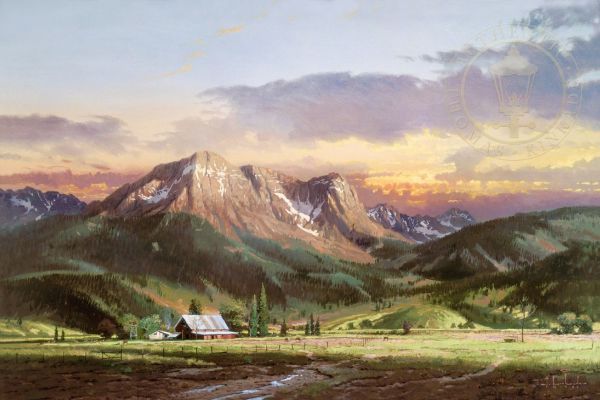 The Evolution Of American Landscape Art 1 Dusk In The Valley By Thomas Kinkade