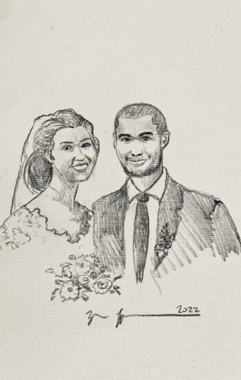Zac Kinkade Sketch Of A Bride And Groom