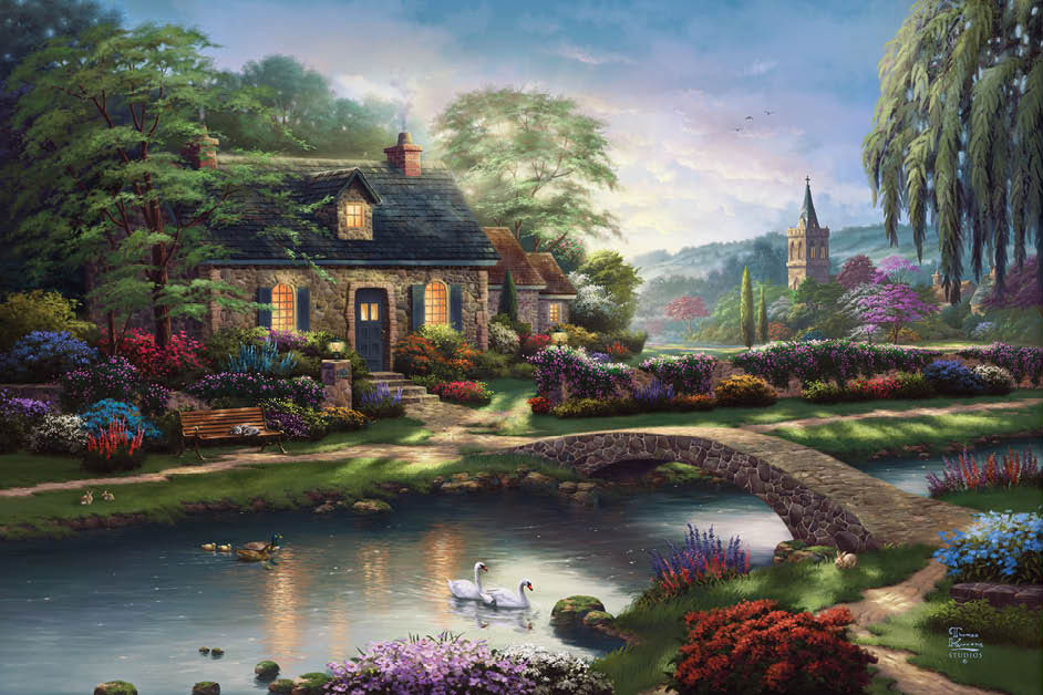 Most Popular Kinkade Cottage Paintings Thomas Kinkade Carmel