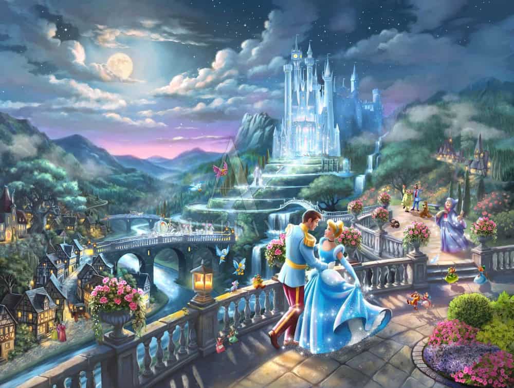 Disney'S Cinderella Midnight Stroll Painting By Scott Smith And Art Brand Studios.
