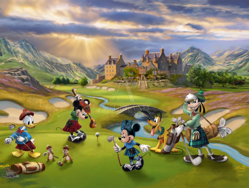 Disney'S Mickey And Minnie - Scottish Golf Outing By Scott Smith From Art Brand Studios