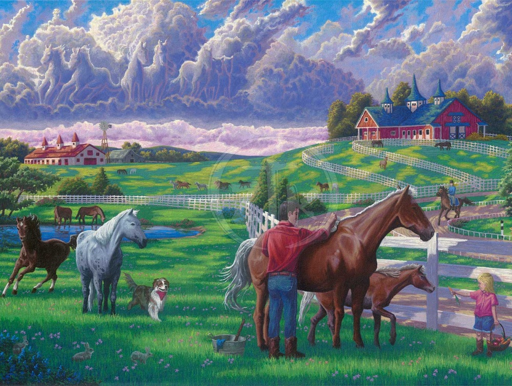 Ranch & Farm Paintings | Idyllic Farm Wall Art