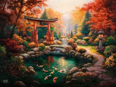 Garden Of Tranquility Japanese Fall Painting By Francisco Caballero From Art Brand Studios