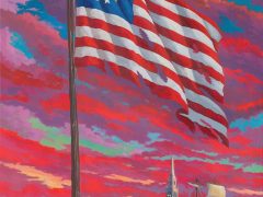 1770 Betsy Ross Flag In Zac Kinkade'S Patriotic Painting Give Me Liberty From Art Brand Studios.