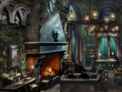 Harry Potter Slytherin Room Painting For Thomas Kinkade Studios