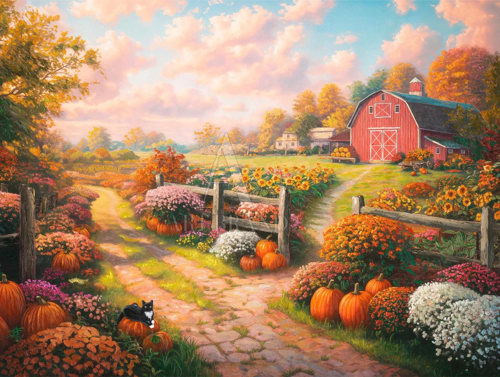 Harvest Home Fall Barn Painting By Francisco Caballero From Art Brand Studios.