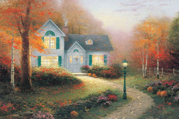 The Blessings Of Autumn By Thomas Kinkade