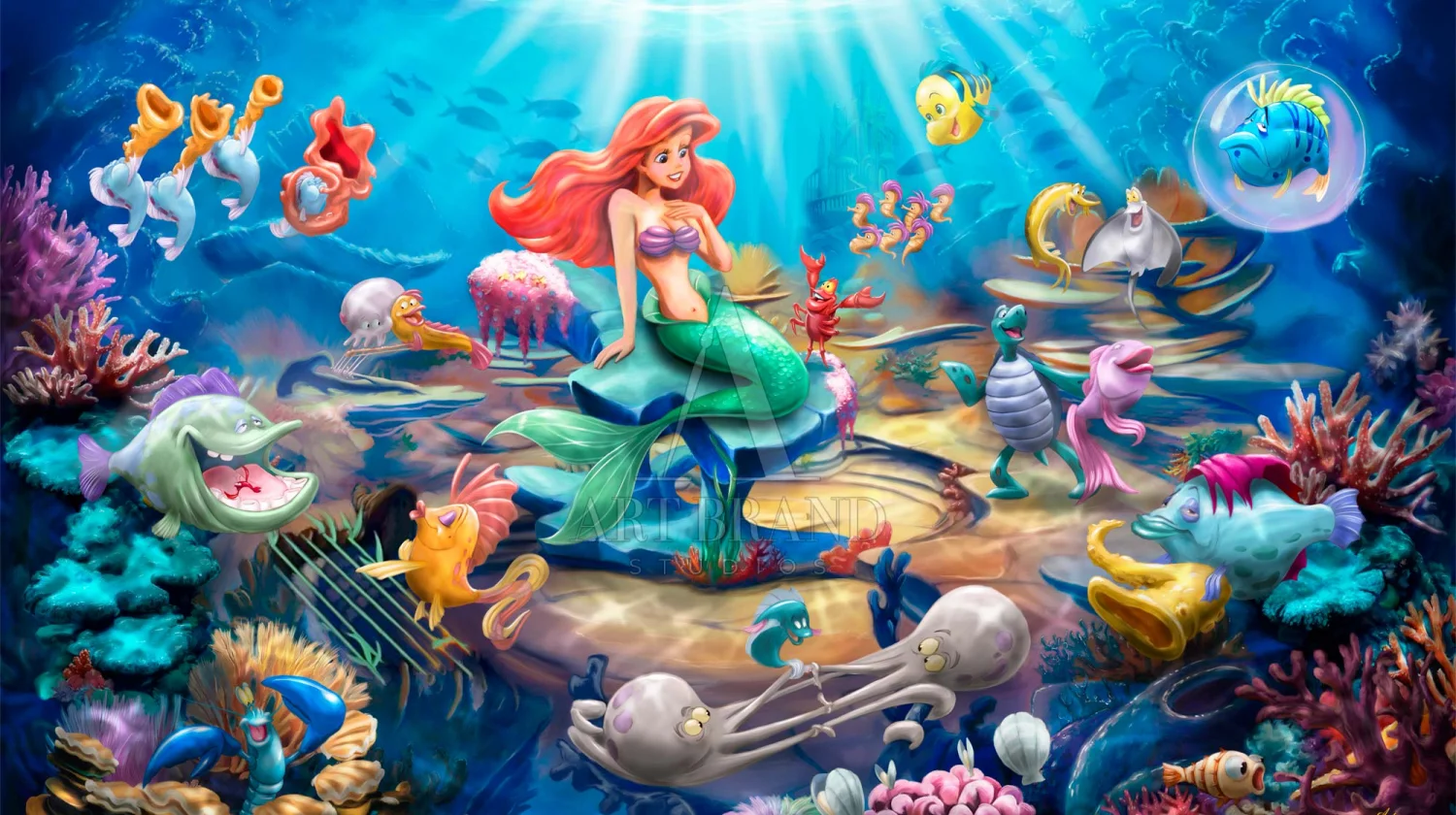 Disney's Little Mermaid - Grotto Serenade paintng by Scott smith from Art Brand Studios