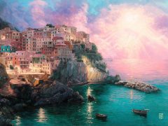 Manarola At Twilight Painting By Art Brand Studios
