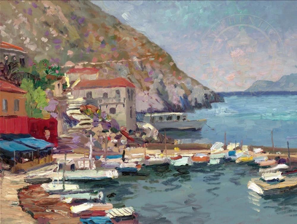 Mediterranean Art Thomas Kinkade Carmel, Monterey & Placerville