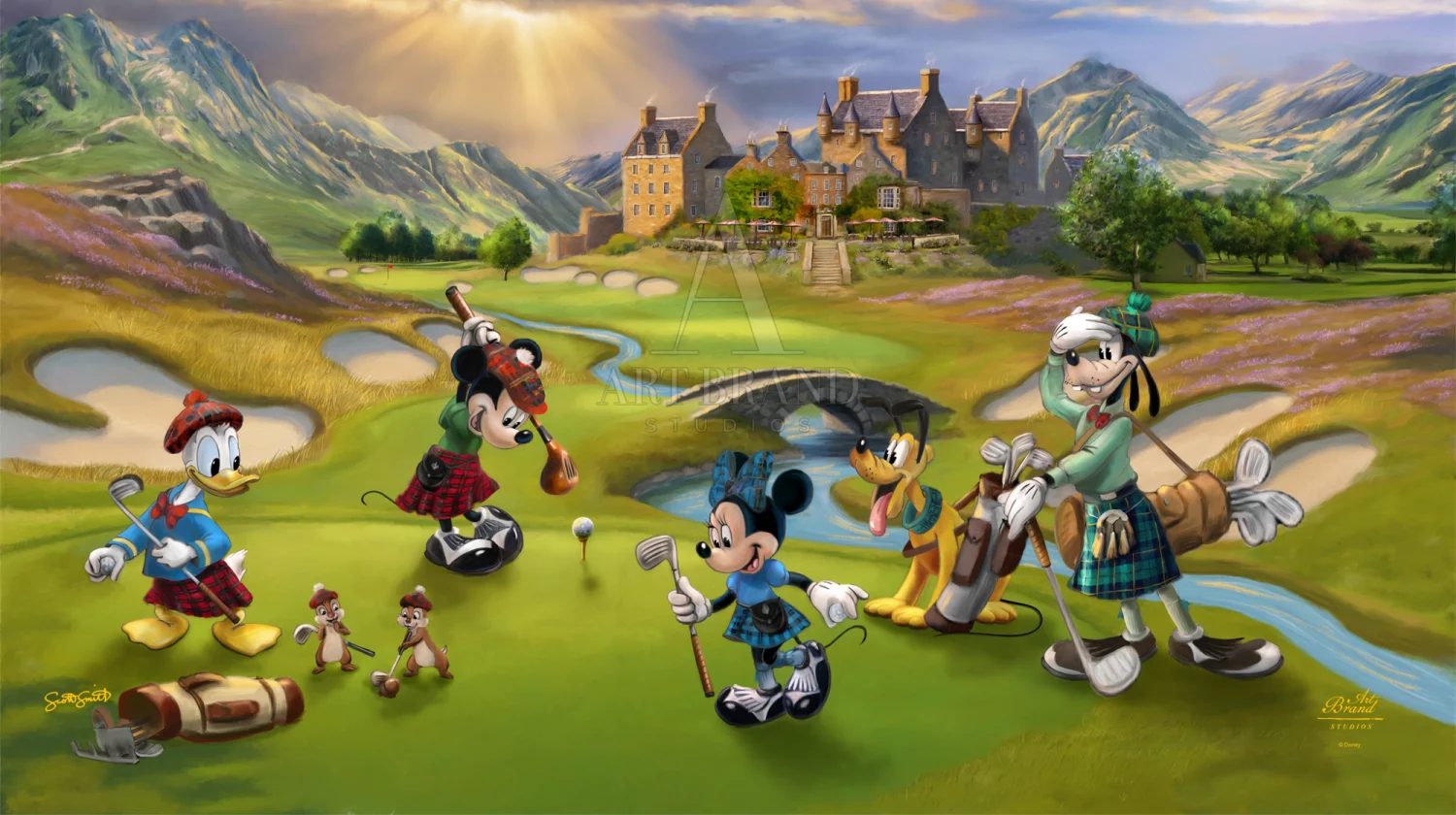 Disney's Mickey and Minnie - Scottish Golf Outing by Scott Smith from Art Brand Studios