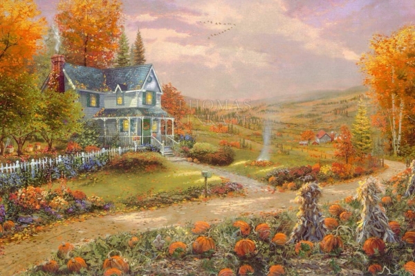 6 Paintings To Welcome Pumpkin Spice Season  Thomas Kinkade Carmel,  Monterey & Placerville