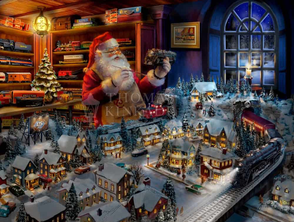 Santa’s Final Touch, A Lionel Legacy | Thomas Kinkade Carmel & Monterey