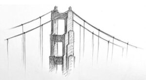 Sunset Over Golden Gate Ee Sketch