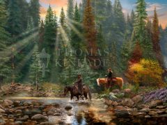 Yellowstone The Crossing Painting By Thomas Kinkade Studios