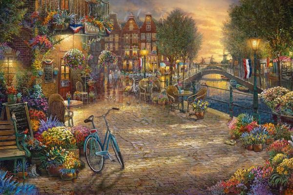 Amsterdam Café By Thomas Kinkade Studios