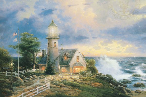 A Light In The Storm By Thomas Kinkade
