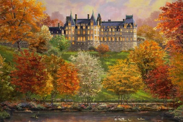 Biltmore In The Fall By Thomas Kinkade Studios