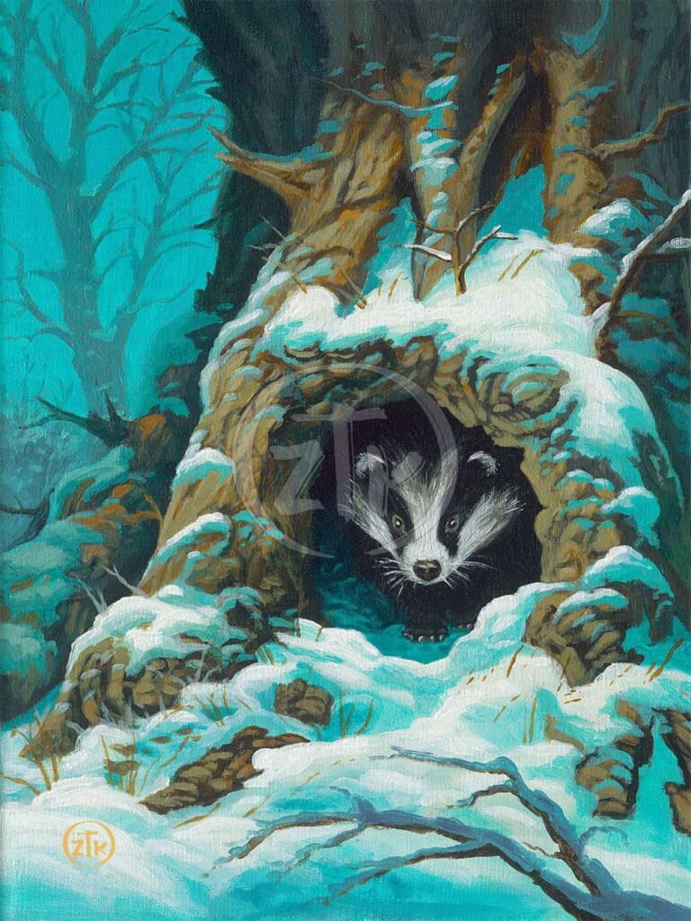 Badgers Den Painting By Zac Kinkade