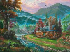 Black Bear Cabin Painting