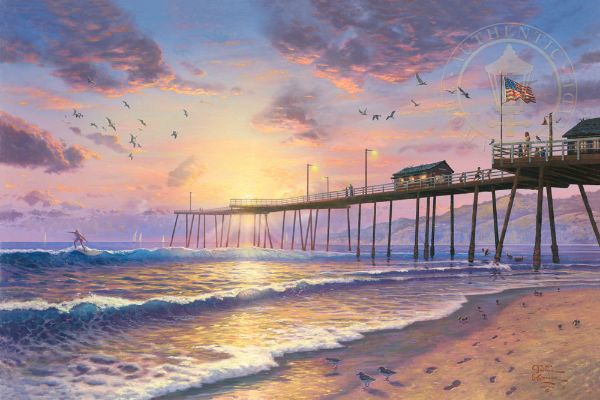 Footprints In The Sand By Thomas Kinkade