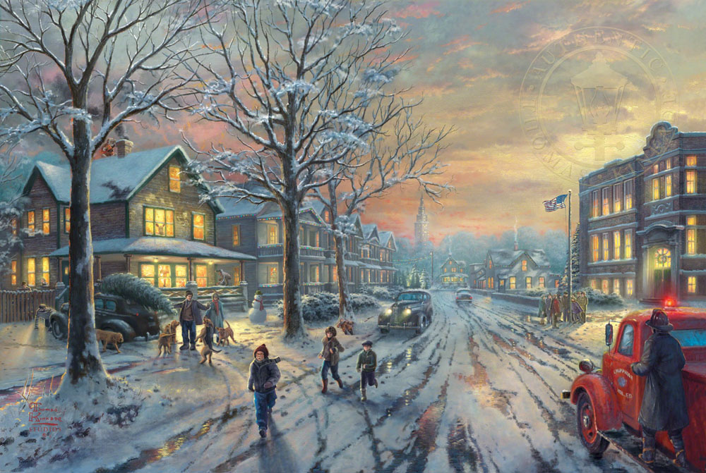 thomas kinkade winter paintings