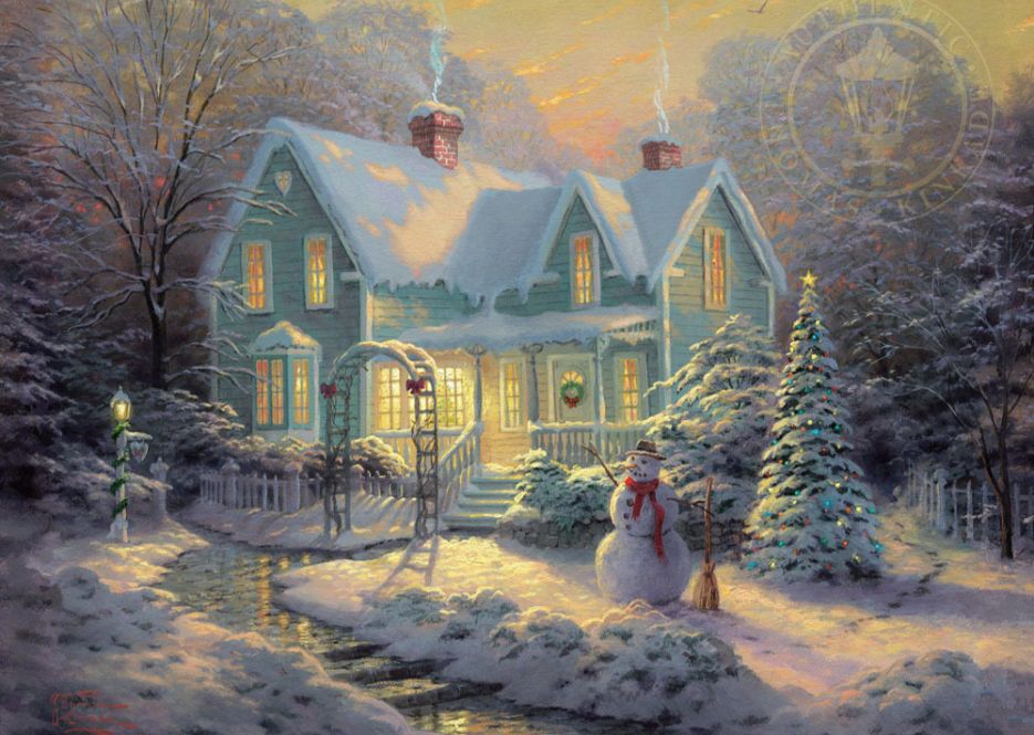 Blessings Of Christmas By Thomas Kinkade