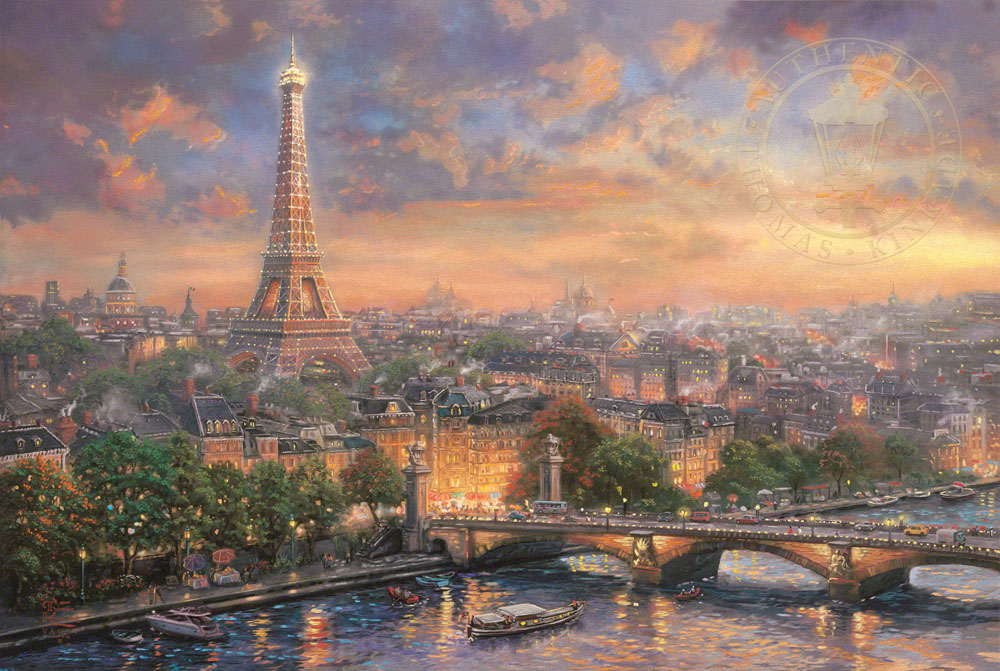 Thomas Kinkade City By The Bay 24 x 36 Canvas