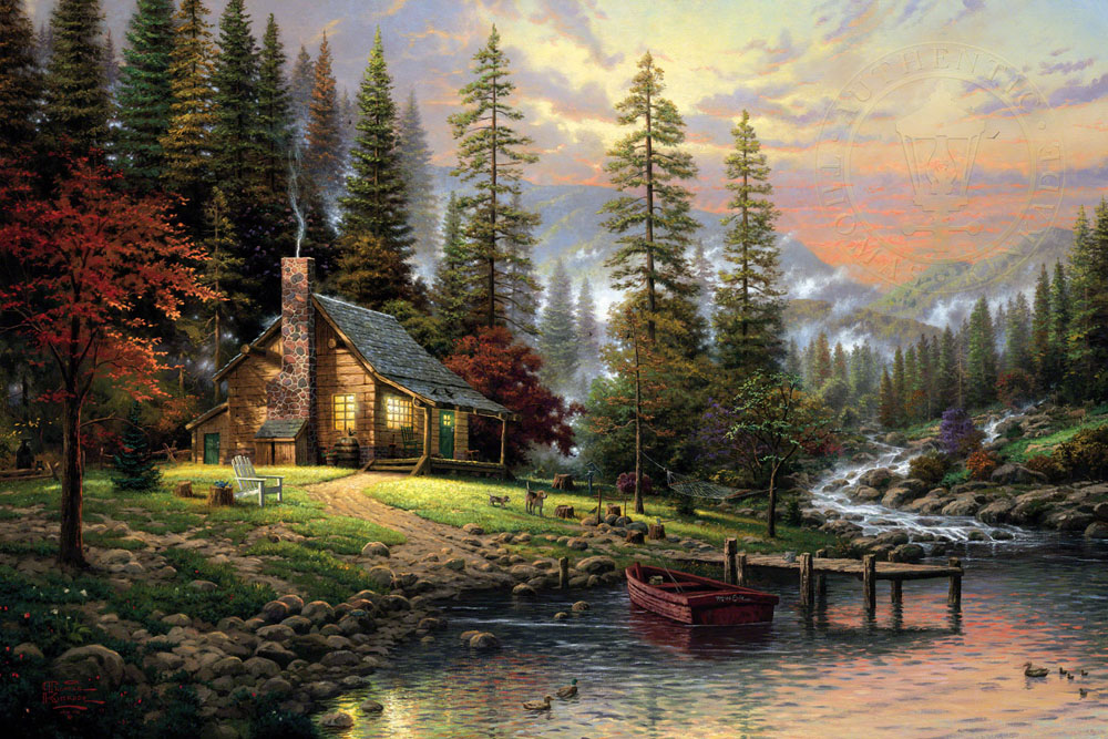 Country, Cabin & Lodge Paintings | Thomas Kinkade Carmel, Monterey