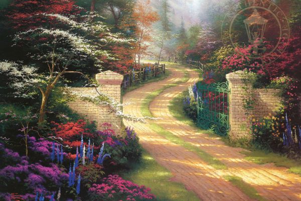 Spring Gate By Thomas Kinkade