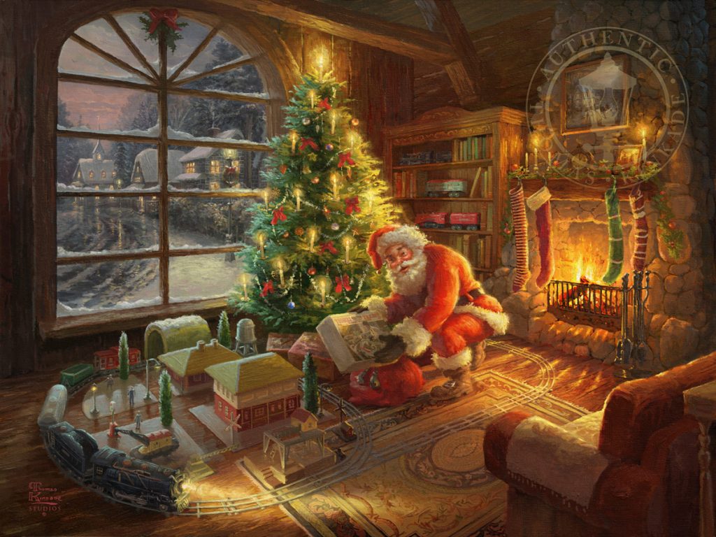 Disney Mickey and Minnie Christmas Lodge – Thomas Kinkade Studios