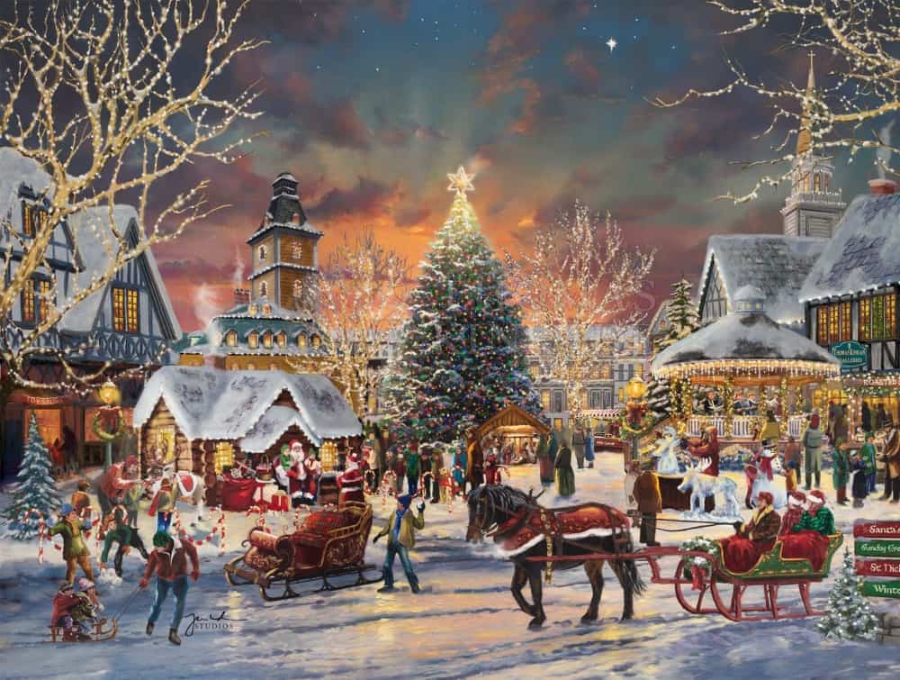 The Christmas Festival  Thomas Kinkade Carmel, Monterey & Placerville