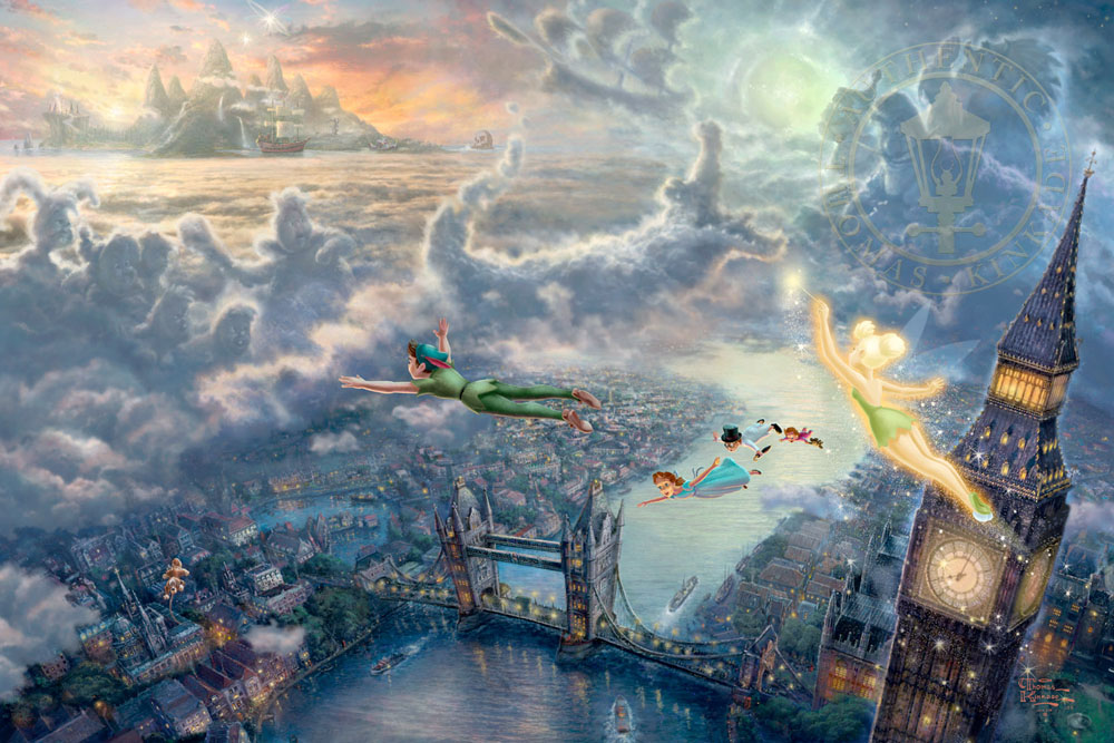 Tinker Bell And Peter Pan Fly To Neverland
