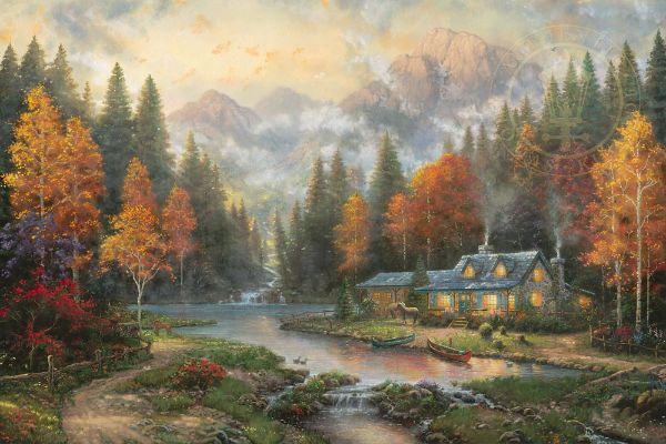 The Tranquil Beauty Of Fall: Thomas Kinkade'S Idyllic Landscapes